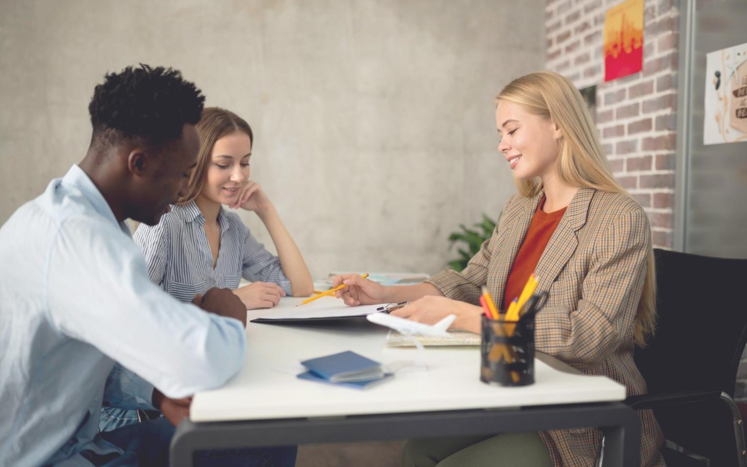User testing session with participant interacting with mobile interface prototype